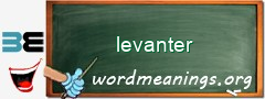 WordMeaning blackboard for levanter